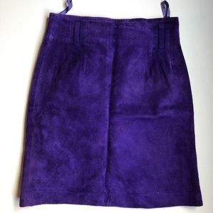 Vintage purple suede skirt